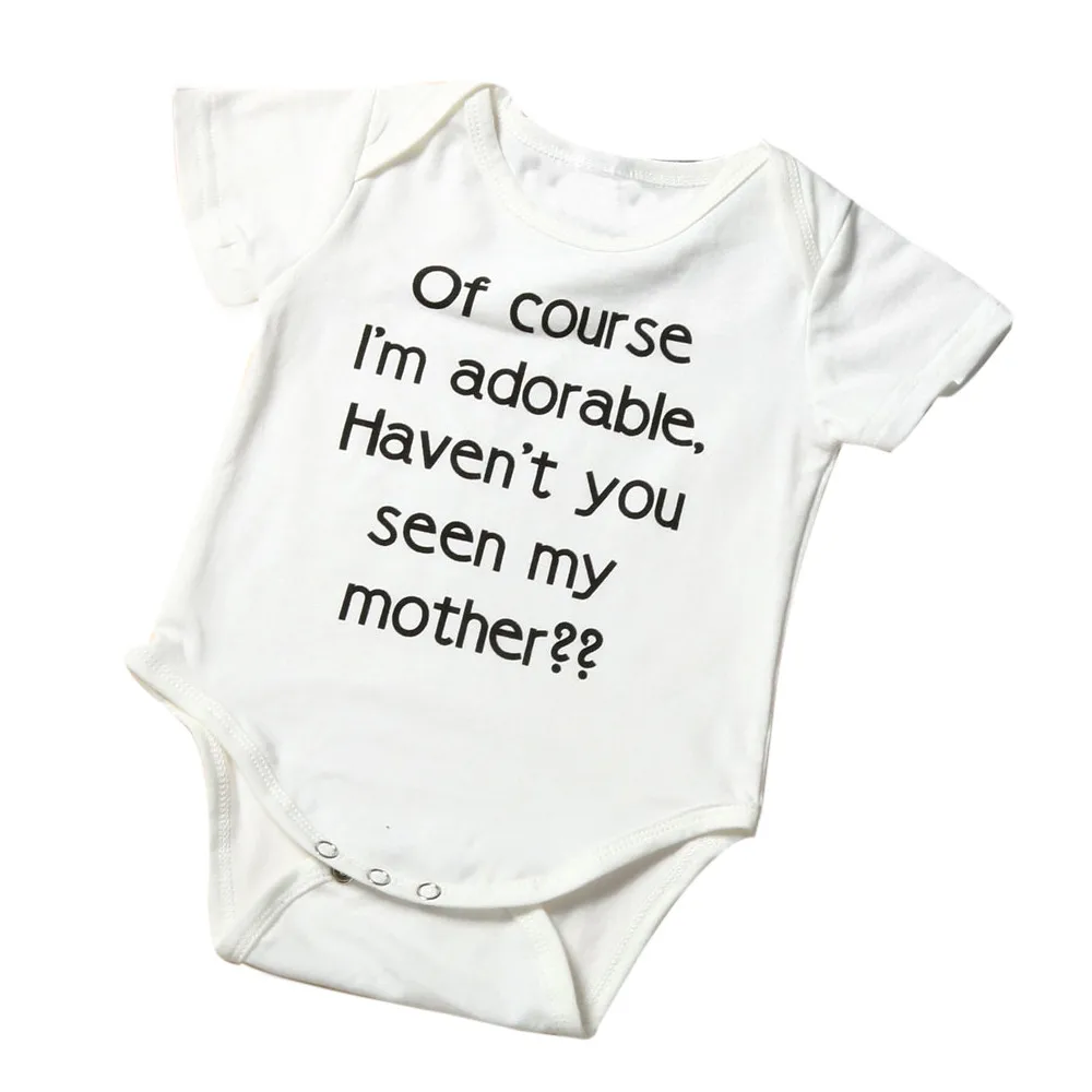 2019 Newborn Infant Toddler Short Sleeve Romper Baby Boy Girl Letter Print Romper Jumpsuit Outfits Summer Clothes
2019 Newborn Infant Toddler Short Sleeve Romper Baby Boy Girl Letter Print Romper Jumpsuit Outfits Summer Clothes