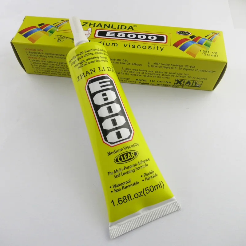 Cola E8000 Glue 50ml Clear Adhesive Stronger Multi Purpose Frame Sealant Touch Screen Diy Craft Jewelry Jewelery Glass Diy
Cola E8000 Glue 50ml Clear Adhesive Stronger Multi Purpose Frame Sealant Touch Screen Diy Craft Jewelry Jewelery Glass Diy