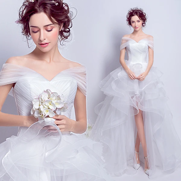 New Style Popin Fashion Front Short and Long Back Off the Shoulder Trailing Wedding Dress /Hi-lo Wedding Gown 33
New Style Popin Fashion Front Short and Long Back Off the Shoulder Trailing Wedding Dress /Hi-lo Wedding Gown 33