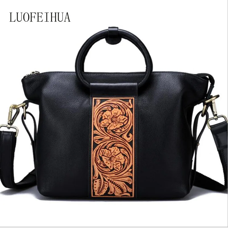 Women Genuine Leather bag 2019 new original handbag Pure handmade suede leather carving personality multi-purpose bag
Women Genuine Leather bag 2019 new original handbag Pure handmade suede leather carving personality multi-purpose bag