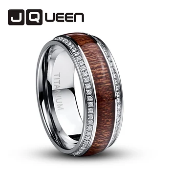 JQUEEN 316L Stainless Steel Ring For Men Acacia Wood Titanium Wedding jewelry Ring With Cubic zirconia Best Valentine's Day Gift
JQUEEN 316L Stainless Steel Ring For Men Acacia Wood Titanium Wedding jewelry Ring With Cubic zirconia Best Valentine's Day Gift