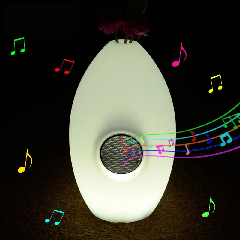 Перезаряжаемый светодиодный ночник ваза-лампа bluetooth умный свет RGB пульт