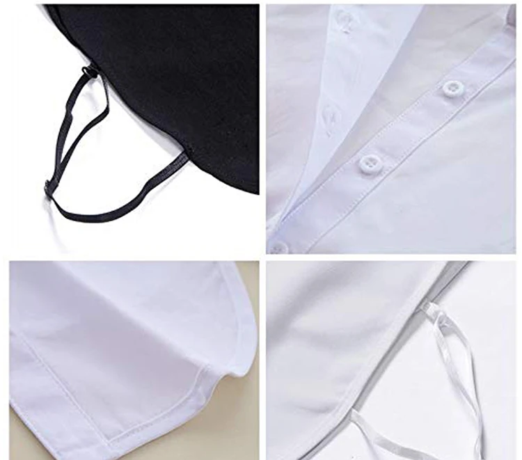 Fake Collar For Shirt Detachable Collars Solid Shirt Lapel Blouse Top Men Women Black White Clothes Shirt Accessories DropShip Fake Collar For Shirt Detachable Collars Solid Shirt Lapel Blouse Top Men Women Black White Clothes Shirt Accessories DropShip