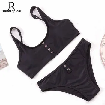 Raintropical 2019 Sexy Bikini Swimwear Women Swimsuit Retro Vintage Solid Beach Wear Bathing Suit Swim Wear Bikinis Set Biquini
Raintropical 2019 Sexy Bikini Swimwear Women Swimsuit Retro Vintage Solid Beach Wear Bathing Suit Swim Wear Bikinis Set Biquini