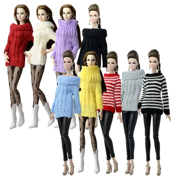 NK 3 Pcs/Set Mix Fashion Doll Coat Pure Manual Clothes Knitted Handmade Sweater Tops Dress For Barbie Doll Accessories Toys
NK 3 Pcs/Set Mix Fashion Doll Coat Pure Manual Clothes Knitted Handmade Sweater Tops Dress For Barbie Doll Accessories Toys
