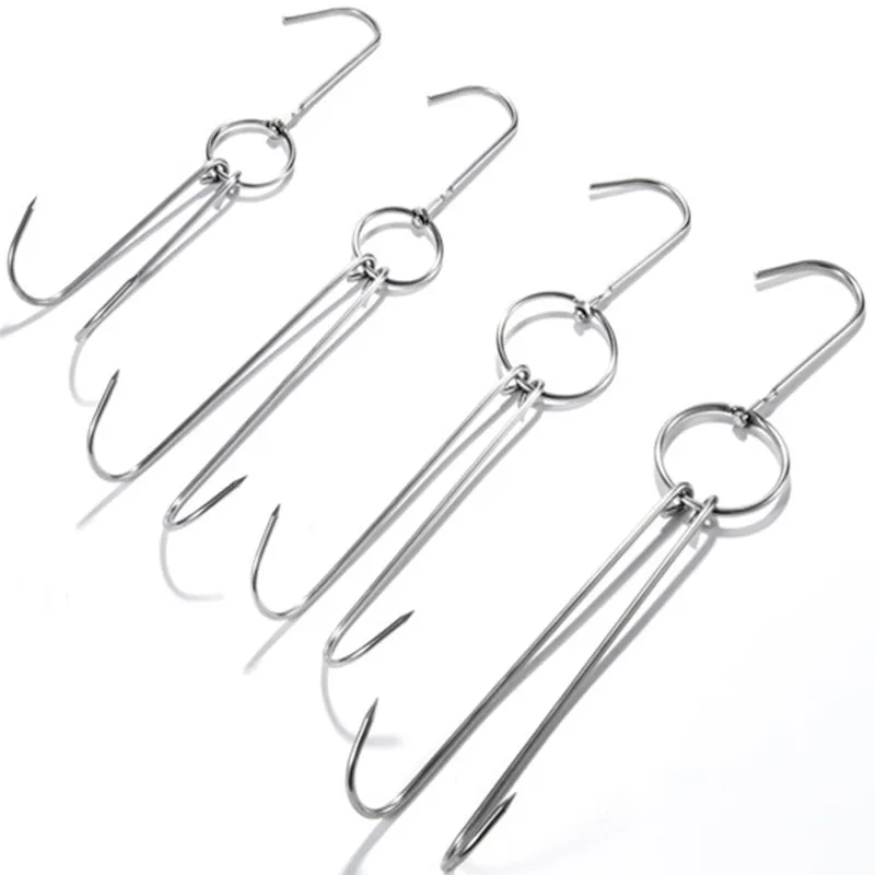 Stainless Steel Beef Meat clasps duck goose Turkey Hooks Roast Duck Bacon Hook BBQ Storage Hanger Bread Hook Tools Accessories
Stainless Steel Beef Meat clasps duck goose Turkey Hooks Roast Duck Bacon Hook BBQ Storage Hanger Bread Hook Tools Accessories