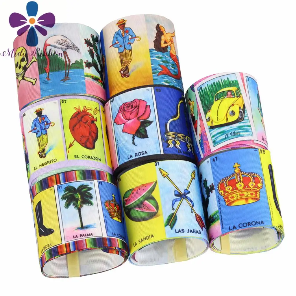 16mm-75mm Mexico Game Card Printed Grosgrain/Elastic Ribbon DIY Party Gift Decor Hair Band Making 50yards/roll
16mm-75mm Mexico Game Card Printed Grosgrain/Elastic Ribbon DIY Party Gift Decor Hair Band Making 50yards/roll