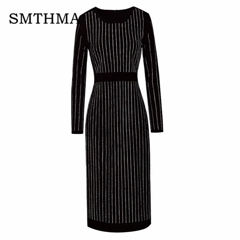 SMTHMA High quality Luxury Runway 2019 New Arrival Women's Long Sleeve Rhinestone Bodycon Dress Women black Long dress
SMTHMA High quality Luxury Runway 2019 New Arrival Women's Long Sleeve Rhinestone Bodycon Dress Women black Long dress