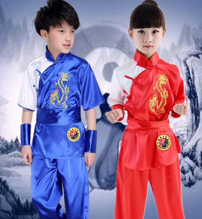 

Children Adult girl Taekwondo Dobok Wushu Costume Kimono Judo Chinese Kung Fu costumes Suit Tai Chi Clothing Martial Art Uniform