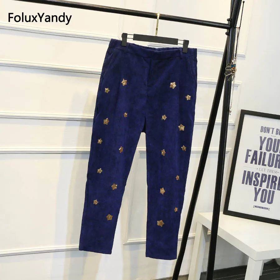 Corduroy Pants Women 2017 Autumn Plus Size 3 XL Casual Stars Loose Harem Pants Trousers Blue Green SWM698
Corduroy Pants Women 2017 Autumn Plus Size 3 XL Casual Stars Loose Harem Pants Trousers Blue Green SWM698