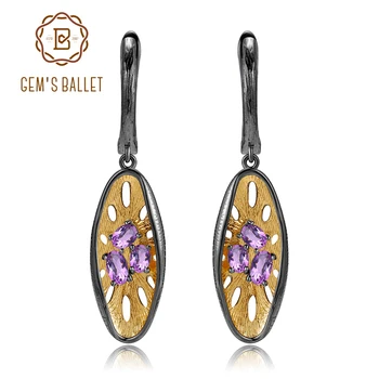 GEM'S BALLET 925 Sterling Silver Original Oval lemon Drop Earrings 1.19Ct Natural Amethyst Earrings for Women Fine Jewelry
GEM'S BALLET 925 Sterling Silver Original Oval lemon Drop Earrings 1.19Ct Natural Amethyst Earrings for Women Fine Jewelry