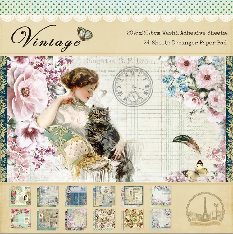 24pcs/Pack 20*20cm 8" Vintage Dual Side Printed Years Quiet Paper Scrapbooking DIY Happy Planner Card Making Journal Project
24pcs/Pack 20*20cm 8" Vintage Dual Side Printed Years Quiet Paper Scrapbooking DIY Happy Planner Card Making Journal Project