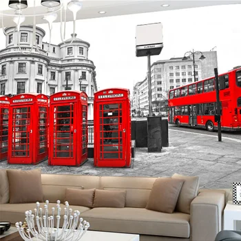 Photo Wallpaper Black And White City Building Red Bus Telephone Stall 3D Wall Mural Cafe Living Room Sofa Backdrop Wall Frescoes
Photo Wallpaper Black And White City Building Red Bus Telephone Stall 3D Wall Mural Cafe Living Room Sofa Backdrop Wall Frescoes