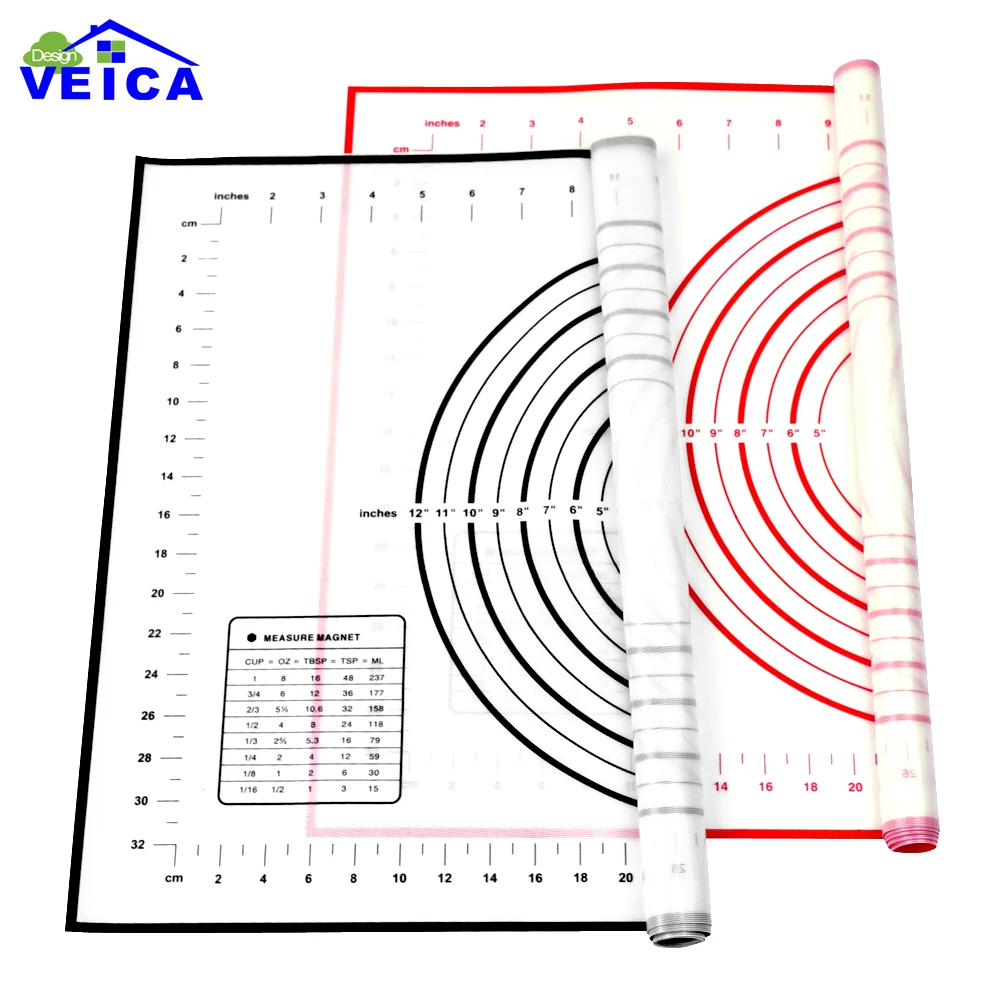 Red/Black Large 60*40cm Non Stick Silicone Baking Mat with Measurements & Conversions Silicone Pastry Mat Cookie Sheet
Red/Black Large 60*40cm Non Stick Silicone Baking Mat with Measurements & Conversions Silicone Pastry Mat Cookie Sheet