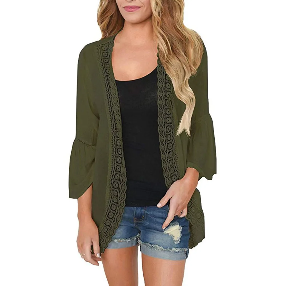 Women Cardigan Plus Size Casual Solid Lace Long Sleeve Chiffon Cardigan Loose Kimono Blouse lace cardigan dames top 35#
Women Cardigan Plus Size Casual Solid Lace Long Sleeve Chiffon Cardigan Loose Kimono Blouse lace cardigan dames top 35#