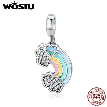 WOSTU 925 Sterling Silver Rainbow of Love Dangle Charms fit Original DIY Bracelet Pendant Jewelry Grilfriend Gift CQC905
WOSTU 925 Sterling Silver Rainbow of Love Dangle Charms fit Original DIY Bracelet Pendant Jewelry Grilfriend Gift CQC905