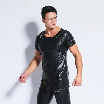 Fetish Sexy Men's Underwear Leather Vest Men Sexy Lingerie Faux Leather Solid Color Black Male Tank Tops Erotic-lingerie
Fetish Sexy Men's Underwear Leather Vest Men Sexy Lingerie Faux Leather Solid Color Black Male Tank Tops Erotic-lingerie