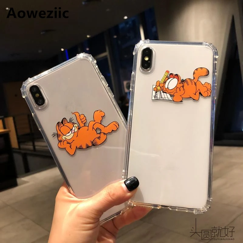 Aoweziic Ins cartoon couple Garfield for iPhone xs max xr phone case transparent soft shell 6s 7 8plus silicone female
Aoweziic Ins cartoon couple Garfield for iPhone xs max xr phone case transparent soft shell 6s 7 8plus silicone female