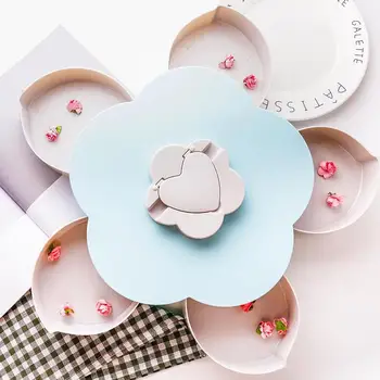 Rotating Snack Box Petal Shape Candy Tray Food Storage Box Wedding Party Candy Plates Double-deck Dried Fruit Storage Case
Rotating Snack Box Petal Shape Candy Tray Food Storage Box Wedding Party Candy Plates Double-deck Dried Fruit Storage Case