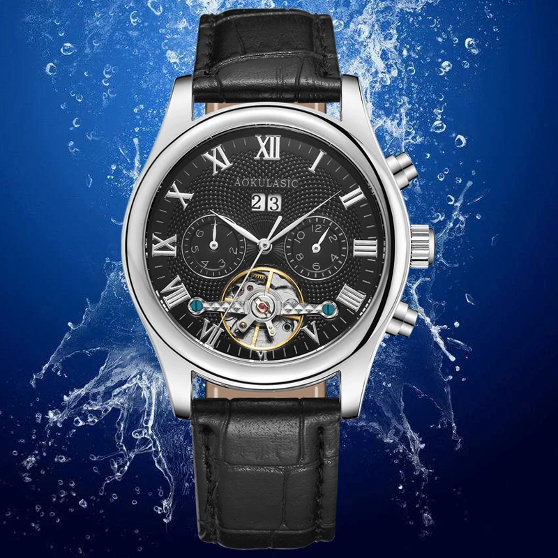 AOKULASIC Mens Fashion Luxury Brand Business Leather Band Waterproof Tourbillon Mechanical Automatic Watch Men Sport Watch AK5
AOKULASIC Mens Fashion Luxury Brand Business Leather Band Waterproof Tourbillon Mechanical Automatic Watch Men Sport Watch AK5