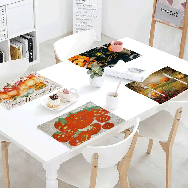 Halloween Party Gift Cafe Western Restaurant Tablecloth Pumpkin Light 42X32Cm Linen Placemat Napkin Print Kitchen Decoration
Halloween Party Gift Cafe Western Restaurant Tablecloth Pumpkin Light 42X32Cm Linen Placemat Napkin Print Kitchen Decoration