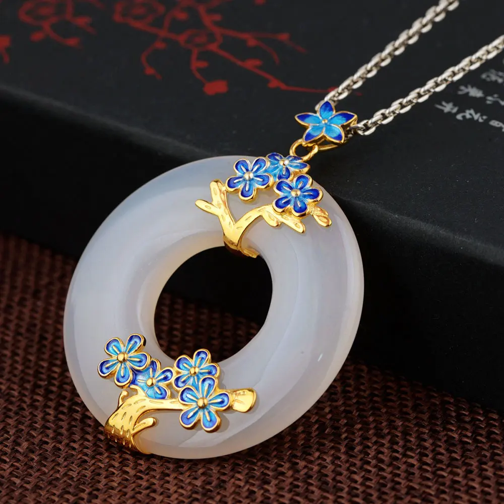 FNJ 925 Silver Flower Pendant Round White Yellow Chalcedony Hang Original S925 Thai Silver Pendants Women for Jewelry Making
FNJ 925 Silver Flower Pendant Round White Yellow Chalcedony Hang Original S925 Thai Silver Pendants Women for Jewelry Making