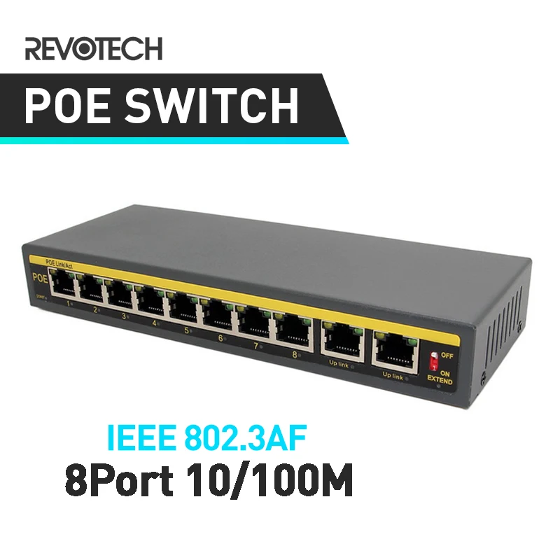 8-Port 10/100M Switch IEEE802.3af 120W 52V POE Switch Power over Ethernet for IP Camera System Network Switch
8-Port 10/100M Switch IEEE802.3af 120W 52V POE Switch Power over Ethernet for IP Camera System Network Switch
