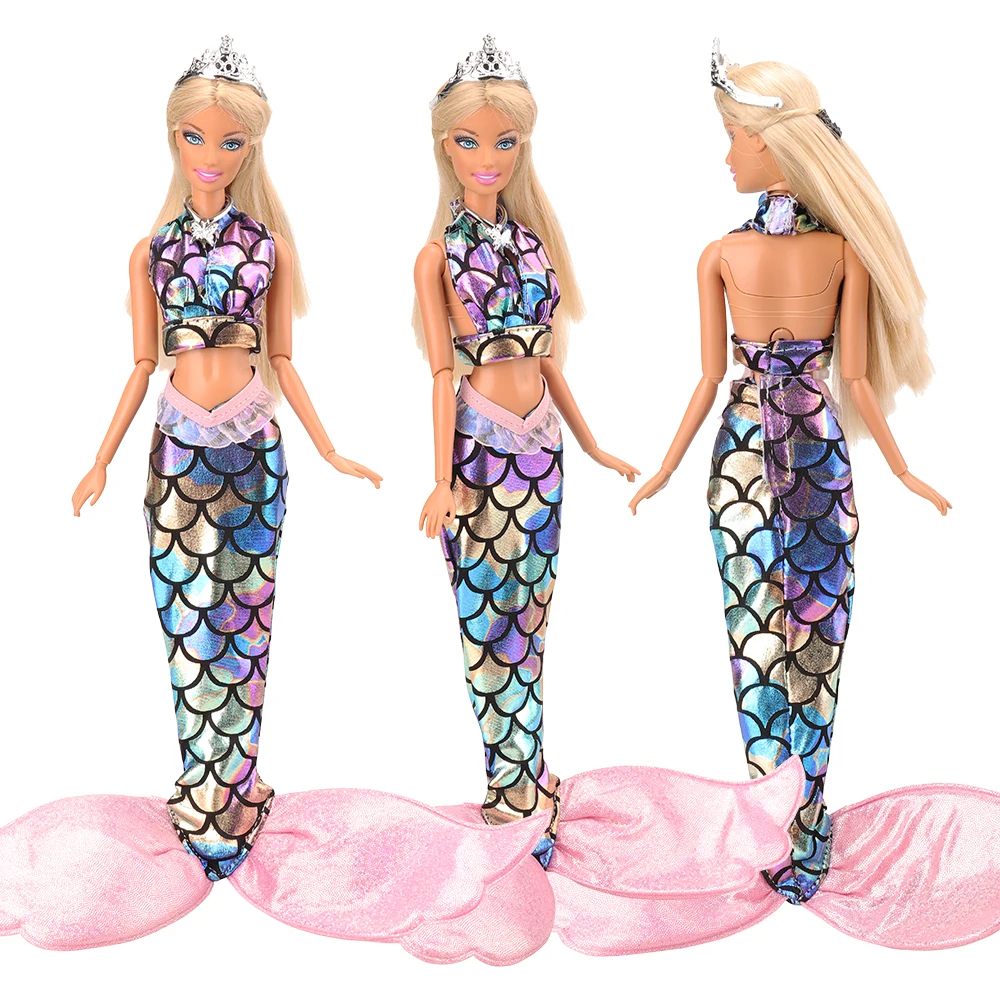 Fashion Doll Accessories 1/6 Clothes Princess Mermaid Dresses Noble Party Gown Necklace Crown For Barbie Doll Outfit Gift Girl'
Fashion Doll Accessories 1/6 Clothes Princess Mermaid Dresses Noble Party Gown Necklace Crown For Barbie Doll Outfit Gift Girl'