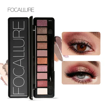 

Focallure 10 Colors Eye Shadow palette Earth Color For Daily Makeup Shimmer Matte Eyeshadow Palette