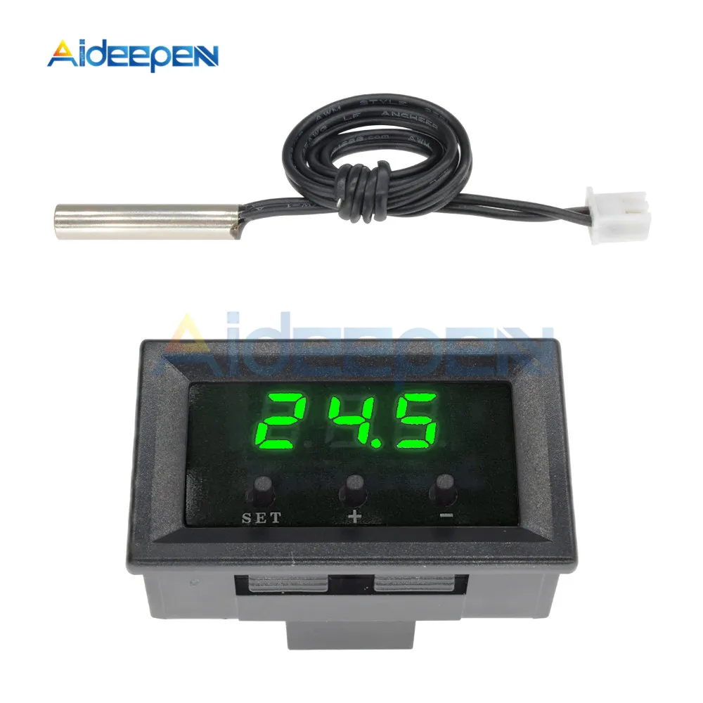 W1209 DC 12V Digital LED Thermostat Temperature Control 0.28 Inch Thermometer Thermo Controller Switch Module + NTC Sensor Green
W1209 DC 12V Digital LED Thermostat Temperature Control 0.28 Inch Thermometer Thermo Controller Switch Module + NTC Sensor Green