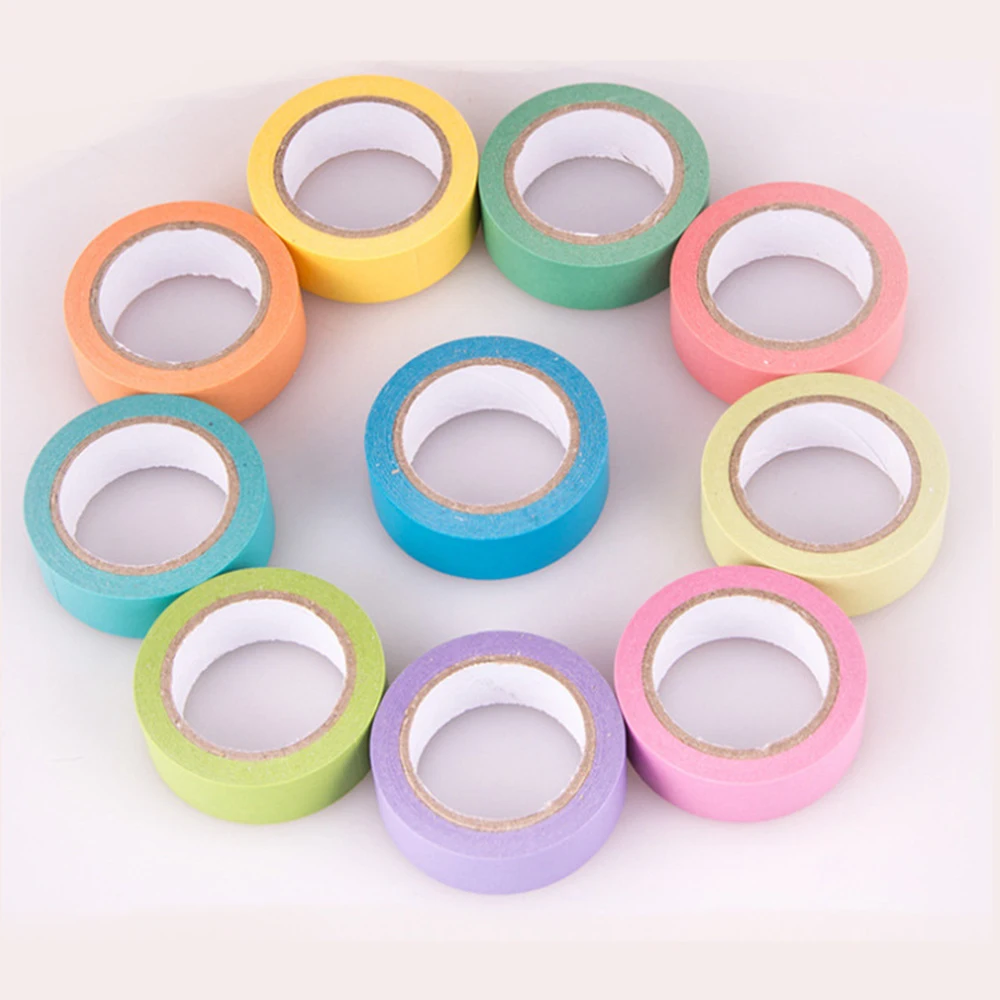 10pcs Color solid color and paper tape diy decorative caddy tape rainbow candy color shredded and paper tape color stickers
10pcs Color solid color and paper tape diy decorative caddy tape rainbow candy color shredded and paper tape color stickers