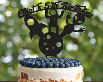 Personalized alien spaceman rocket boys birthday Acrylic cake toppers wedding christening baby shower baptism party decorations
Personalized alien spaceman rocket boys birthday Acrylic cake toppers wedding christening baby shower baptism party decorations