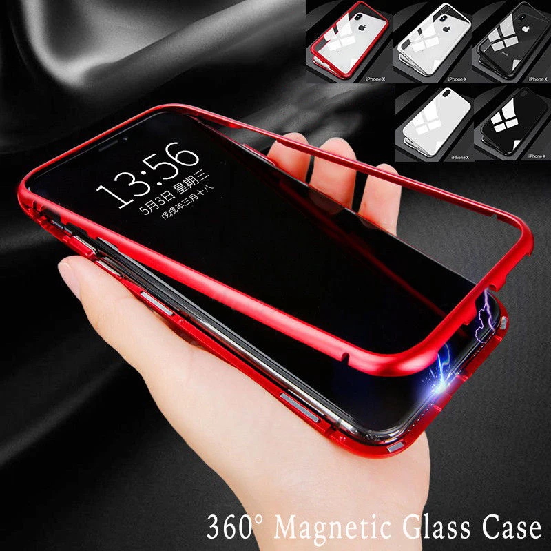 Magneto Magnetic Adsorption Case For iPhone 7 Bumper Luxury Aluminum Frame With Tempered Glass Cover For iPhone X 7 8 Plus
Magneto Magnetic Adsorption Case For iPhone 7 Bumper Luxury Aluminum Frame With Tempered Glass Cover For iPhone X 7 8 Plus