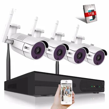 4CH Wireless CCTV System 720P HD NVR kit Outdoor IR Night IP Camera wifi Camera Security System Surveillance Kits
4CH Wireless CCTV System 720P HD NVR kit Outdoor IR Night IP Camera wifi Camera Security System Surveillance Kits