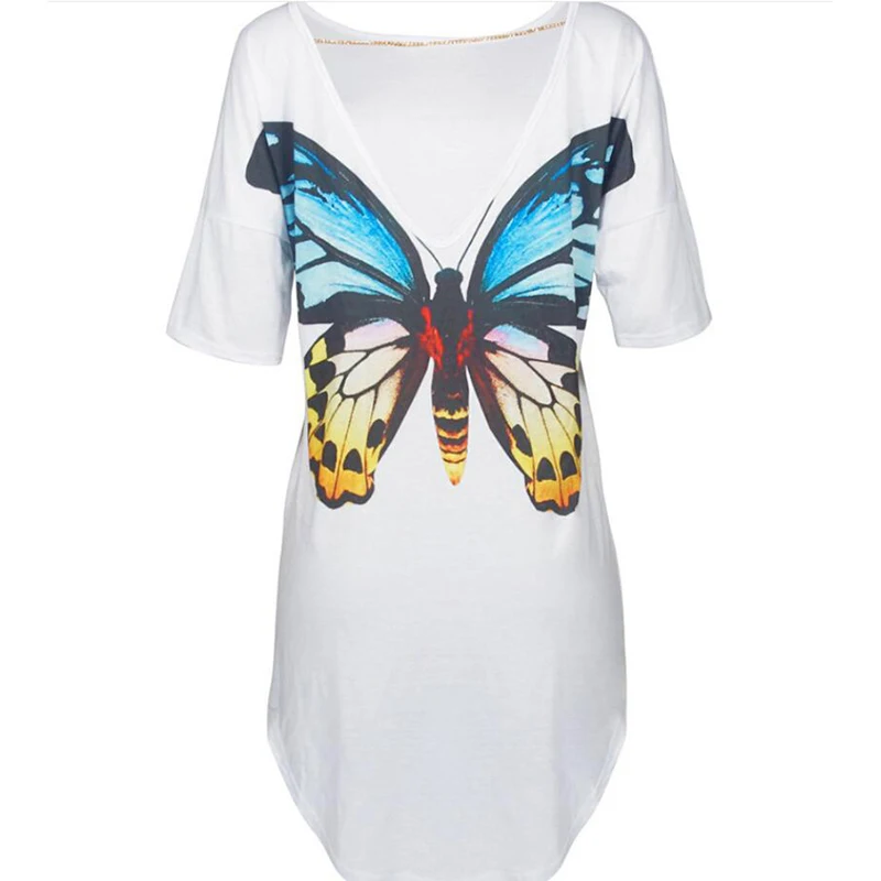 Street hipster butterfly cat parrot print deep V open back cotton long shirt round neck casual T-shirt free shipping
Street hipster butterfly cat parrot print deep V open back cotton long shirt round neck casual T-shirt free shipping