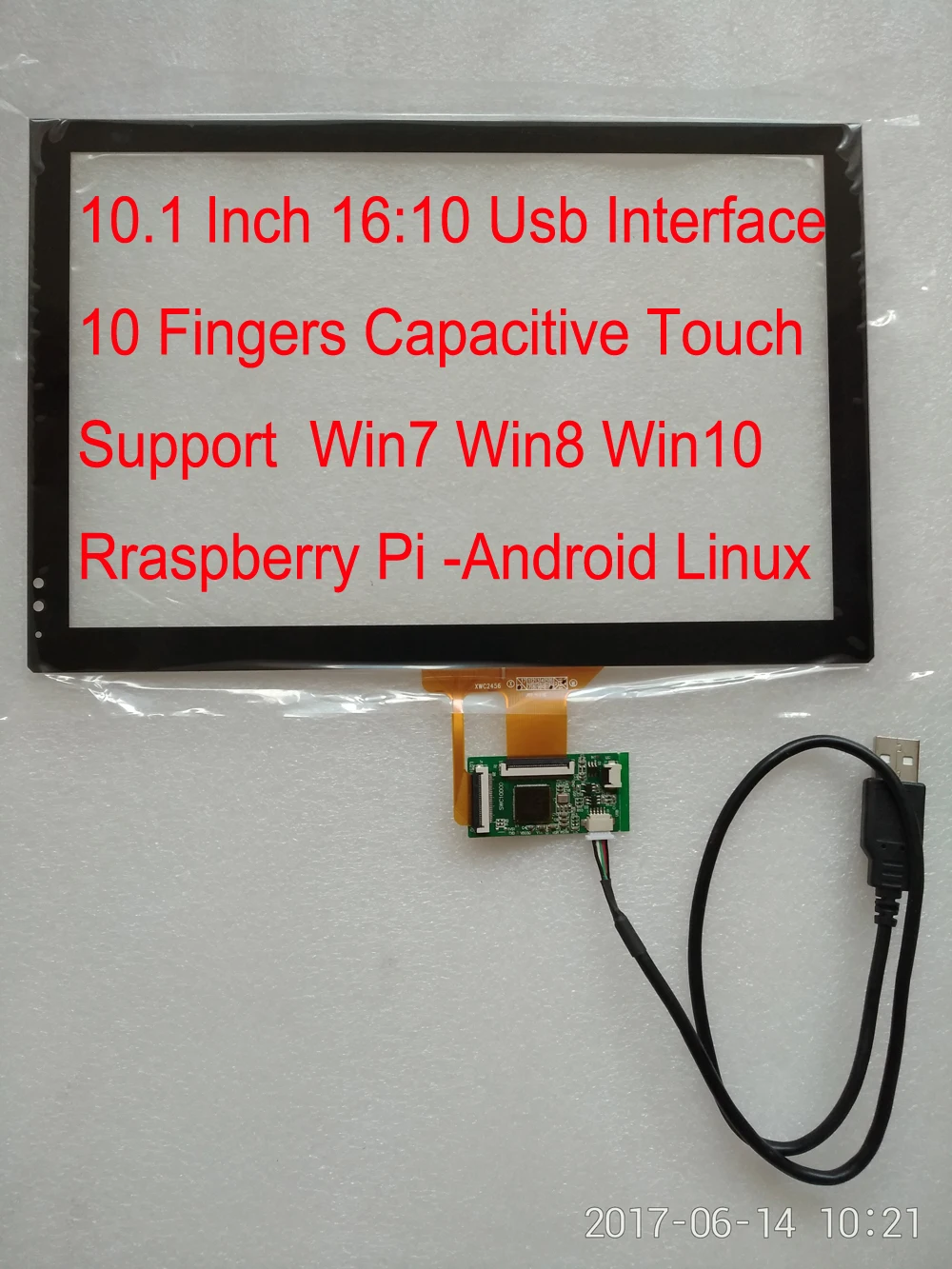 

10.1 Inch Usb Interface Capacitive Touch Support WIN7 WIN8 WIN10 Raspberry Pi Android Linux For Carpc Diy Tablet Pc Industrial c