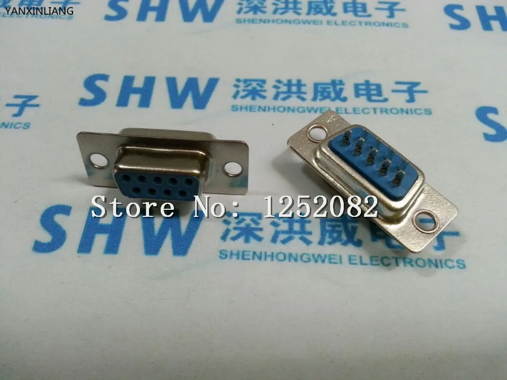 NEW 50PCS DB9 female serial wire welding wire 9-pin RS232 connector