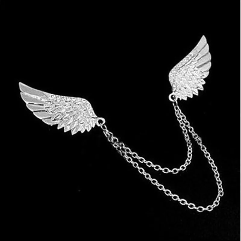 Vintage broche Ear Wings Chain collar Pins Broches Fashion Jewelry Bronze Silver Shirt Collar Jewelry Lapel Pin For Women
Vintage broche Ear Wings Chain collar Pins Broches Fashion Jewelry Bronze Silver Shirt Collar Jewelry Lapel Pin For Women