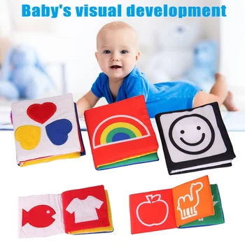 New Stimulate Vision Soft Colorful Cotton Fabric Baby Book Early Educational Supplies
New Stimulate Vision Soft Colorful Cotton Fabric Baby Book Early Educational Supplies