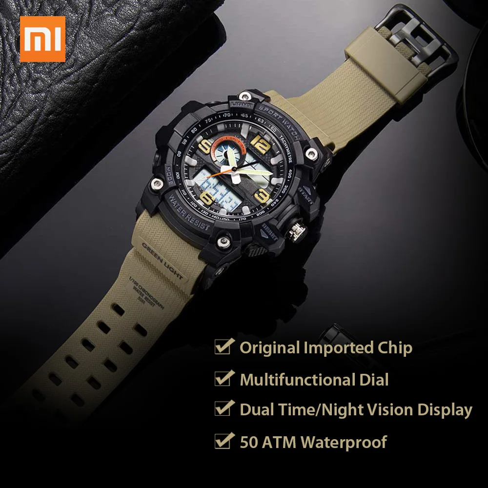 Xiaomi TwentySeventeen Dual Display Electronic Watch Dial Dual Time Display Calendar Countdown Outdoor Sport Digital Watch
Xiaomi TwentySeventeen Dual Display Electronic Watch Dial Dual Time Display Calendar Countdown Outdoor Sport Digital Watch
