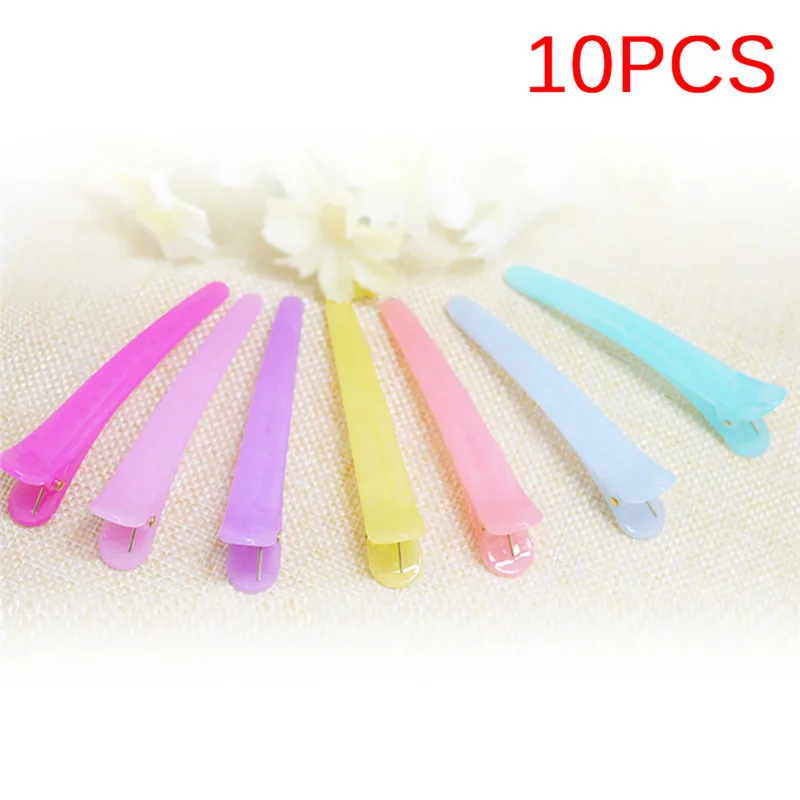 Hair Clips Barrettes Headwear Plastic Hairdressing Clamp Salon Hair Styling Tool 10Pcs