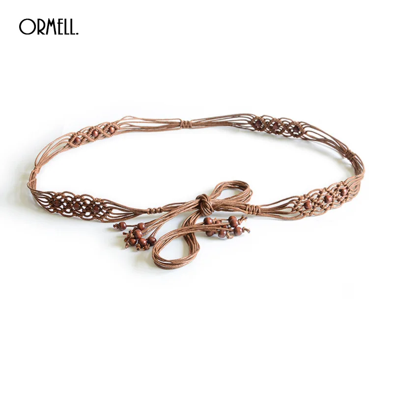 ORMELL Bohemian Weave Rope Belt For Women 2018 Boho Hand Made Personality Beads Lady Creative Design Waist Belts Cinturon Mujer
ORMELL Bohemian Weave Rope Belt For Women 2018 Boho Hand Made Personality Beads Lady Creative Design Waist Belts Cinturon Mujer