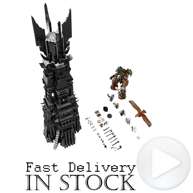 

2430Pcs LEPIN The Lord of the Rings Two Tower of Orthanc GANDALF GREY Wizard Building Blocks Mini Bricks Figures legoings 10237
