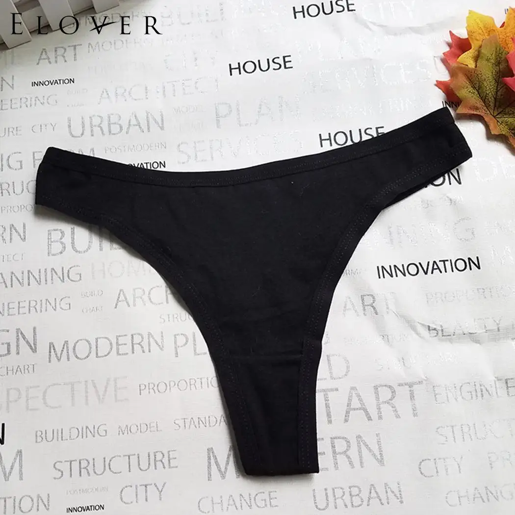 Elover Women Sexy Thongs Cotton Panties Women Solid Elastic Low Waist Sexy Underwear Lingerie G String Briefs Female Underpants
Elover Women Sexy Thongs Cotton Panties Women Solid Elastic Low Waist Sexy Underwear Lingerie G String Briefs Female Underpants