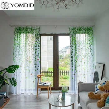 Sheers curtains Willow leaf Tulles Window Sheer Curtains for Living Room cortinas Leaves printed curtains for Bedroom Kitchen
Sheers curtains Willow leaf Tulles Window Sheer Curtains for Living Room cortinas Leaves printed curtains for Bedroom Kitchen