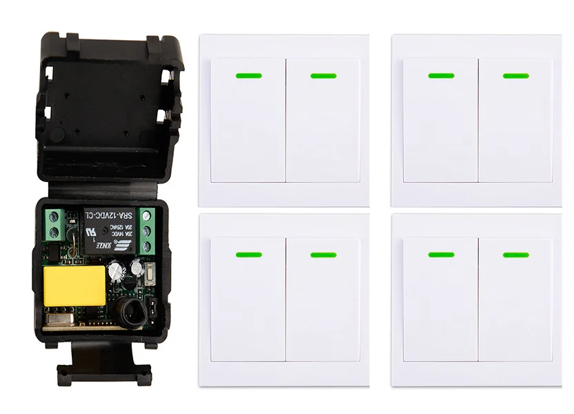 AC220V 1CH Wireless Remote Control Switch Receiver+Wall Panel Remote Transmitter Power Switch Garage Door lamp/window/shutters
AC220V 1CH Wireless Remote Control Switch Receiver+Wall Panel Remote Transmitter Power Switch Garage Door lamp/window/shutters