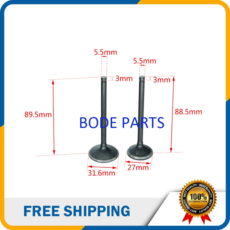 PIT Bike Intake Valve Exhaust Valves for Zongshen 250cc CB250cc ATV Go Kart, Moped & Scooter GT-179
PIT Bike Intake Valve Exhaust Valves for Zongshen 250cc CB250cc ATV Go Kart, Moped & Scooter GT-179