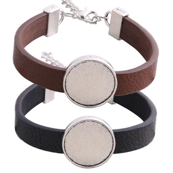 5pcs PU Bracelets Bangles Base Setting Cuff Blank Trays Brazel fit 20mm Glass Cameo Dome Cabochon DIY Jewelry Findings 14C1708
5pcs PU Bracelets Bangles Base Setting Cuff Blank Trays Brazel fit 20mm Glass Cameo Dome Cabochon DIY Jewelry Findings 14C1708