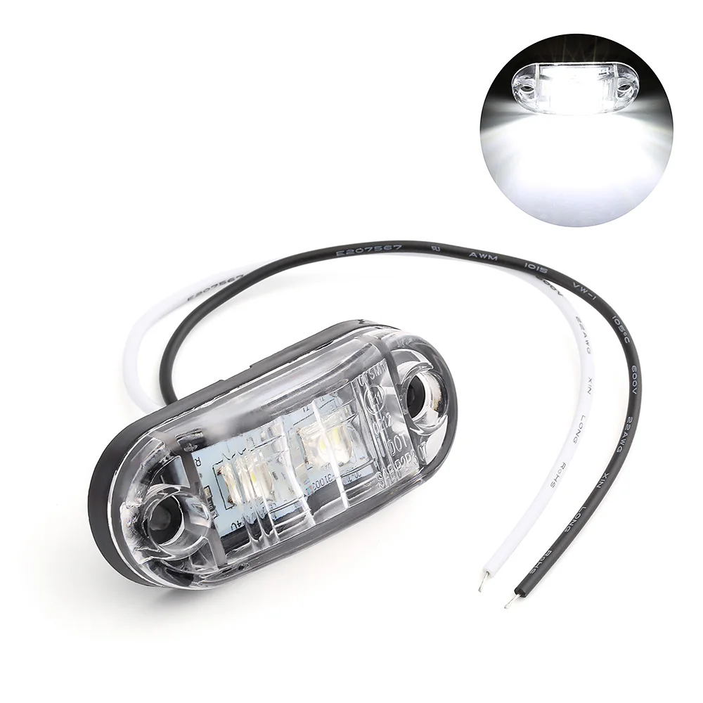 2018 New Truck Side Marker Light 12V 24V 2 LED Red Yellow White Waterproof For Truck Trailer Boat Dark Warning Light Strobe Lamp
2018 New Truck Side Marker Light 12V 24V 2 LED Red Yellow White Waterproof For Truck Trailer Boat Dark Warning Light Strobe Lamp