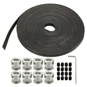 8PCS GT2 20T Bore 8mm Timing Pulley & 5m Belt For RepRap Prusa Mendel 3D Printer
8PCS GT2 20T Bore 8mm Timing Pulley & 5m Belt For RepRap Prusa Mendel 3D Printer